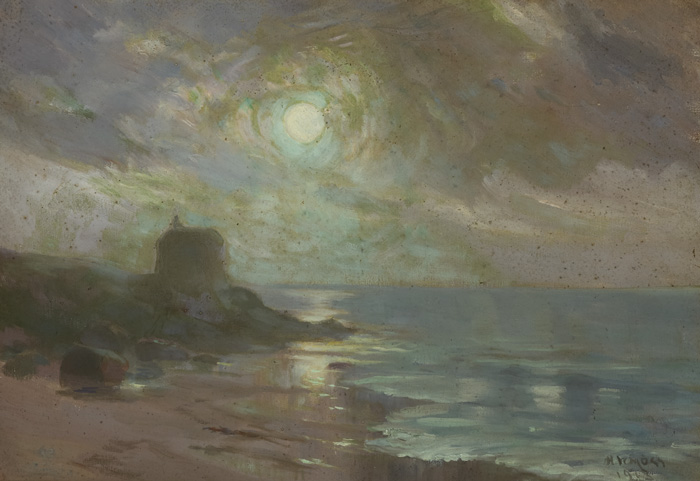 MOONLIGHT, PORTMARNOCK, 1913 by Henry William Moss (1859-1944) (1859-1944) at Whyte's Auctions