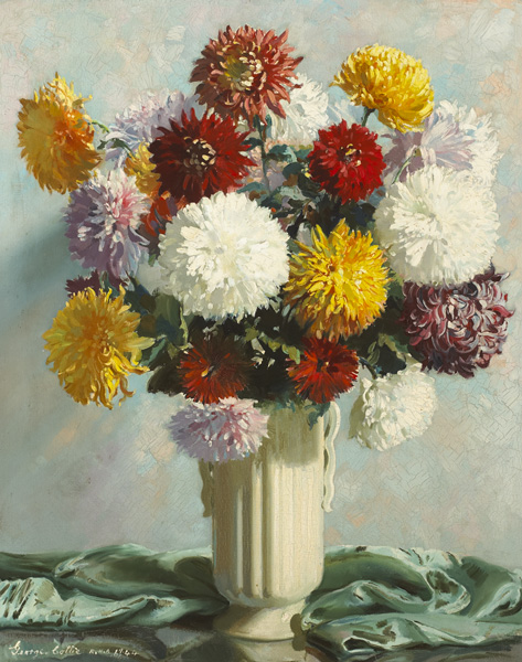 CHRYSANTHEMUMS, 1944 by George Collie RHA (1904-1975) at Whyte's Auctions