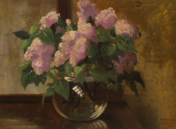 LILAC'S IN A GLASS VASE, 1932 by James Sinton Sleator (1885-1950) (1885-1950) at Whyte's Auctions