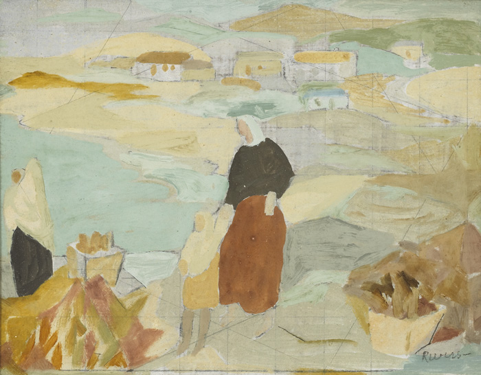 DESIGN FOR MURAL, ZETLAND ARMS HOTEL, CASHEL, COUNTY GALWAY by Elizabeth Rivers (1903-1964) (1903-1964) at Whyte's Auctions