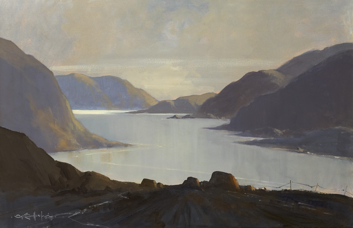 EVENING LIGHT, KILLARY, COUNTY GALWAY by George K. Gillespie RUA (1924-1995) RUA (1924-1995) at Whyte's Auctions