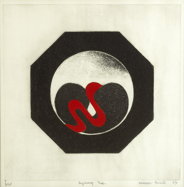 BEGINNING RED, 1964 by Micheal Farrell (1940-2000) at Whyte's Auctions