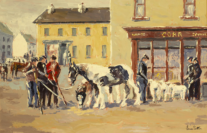 FAIR DAY, ARDARA, COUNTY DONEGAL by Ivan Sutton (b.1944) at Whyte's Auctions