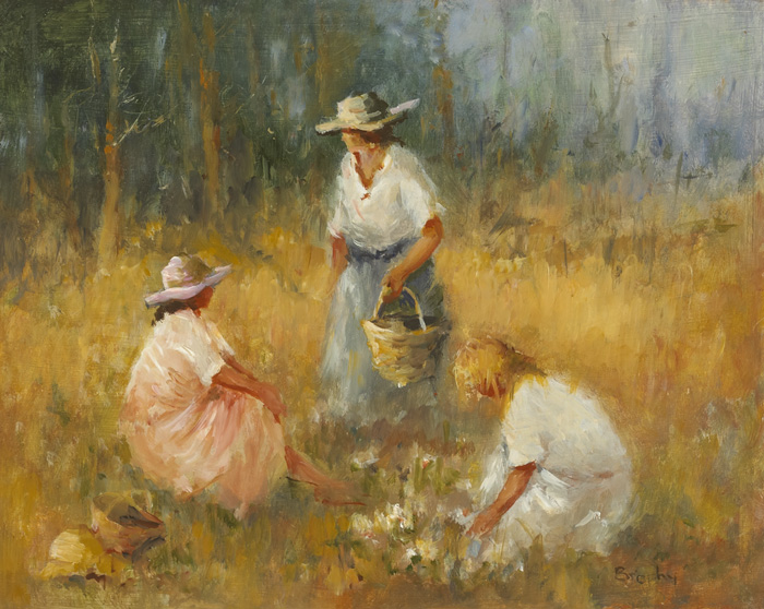 PICKING MUSHROOMS by Elizabeth Brophy (1926-2020) at Whyte's Auctions