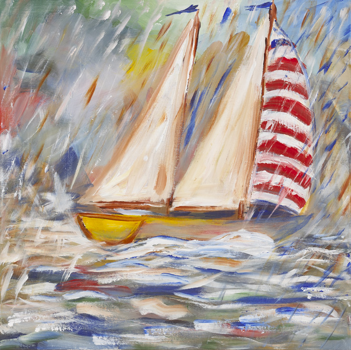 SAILING INTO THE SQUALL by Kevin Geary sold for �1,000 at Whyte's Auctions