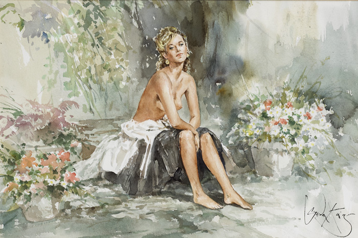 HER SECRET RETREAT by Gordon King (b.1939) at Whyte's Auctions