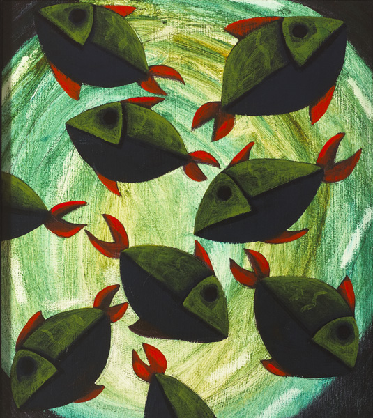 GREEN FISH by Graham Knuttel (b.1954) at Whyte's Auctions