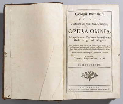 BUCHANAN ( George ). Opera omnia, ad optimorum codicum fidem summo studio recognita & castigata : nunc primum in unum collecta at Whyte's Auctions