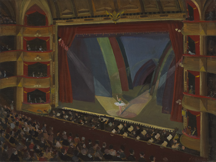 BALLET GIRL or THE THEATRE ROYAL,1935 by Harry Kernoff RHA (1900-1974) at Whyte's Auctions