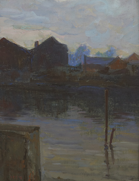 BELFAST DOCKS by Hans Iten RHA (1874-1930) at Whyte's Auctions
