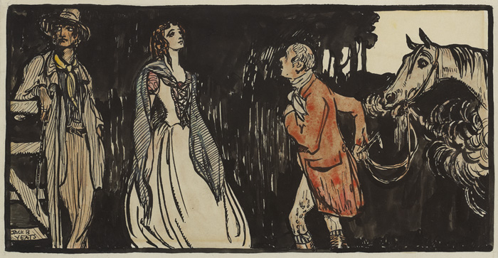 ILLUSTRATION TO "...AND SHE FOLLOWED THE DARK-EYED GYPSEY O", 1903 by Jack Butler Yeats RHA (1871-1957) at Whyte's Auctions