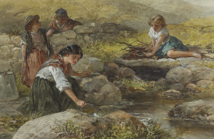 GOSSIPS AT THE HOLY WELL, 1874 by Francis William Topham RA OWS (1808-1877) at Whyte's Auctions