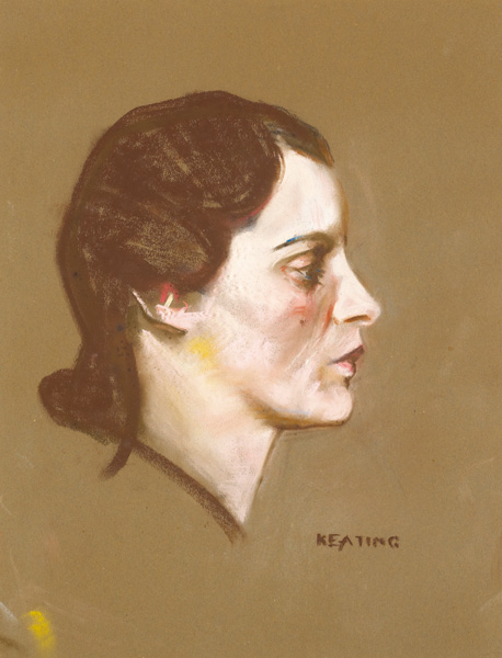 SIDE FACE PORTRAIT OF A WOMAN by Se�n Keating PPRHA HRA HRSA (1889-1977) at Whyte's Auctions