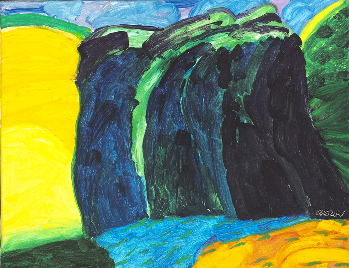 THE BLUE ROCK, 1990 by William Crozier HRHA (1930-2011) at Whyte's Auctions