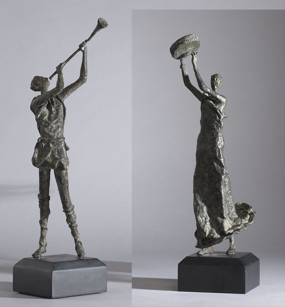THE HERALD and LIMERICK LADY, 1994 (A PAIR) by Rowan Gillespie (b.1953) at Whyte's Auctions