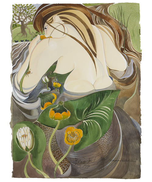 WOMAN AND WATERLILIES, 1996 by Pauline Bewick RHA (1935-2022) at Whyte's Auctions