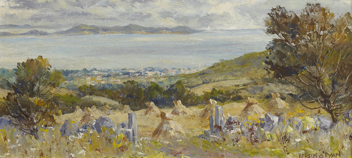 DÚN LAOGHAIRE AND HOWTH FROM THE MOUNTAINS by Fergus O'Ryan RHA (1911-1989) RHA (1911-1989) at Whyte's Auctions