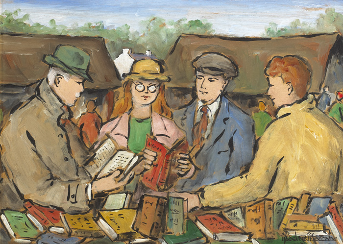 BOOK FAIR by Gladys Maccabe MBE HRUA ROI FRSA (1918-2018) at Whyte's Auctions