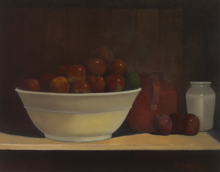 STILL LIFE WITH APPLES, 2004 by John Christopher Brobbel sold for 500 at Whyte's Auctions