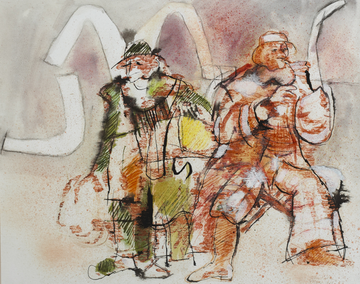 WAITING FOR GODOT, 1979 and GREEN LADY DANCING, 1985 (A PAIR) by John Behan RHA (b.1938) at Whyte's Auctions
