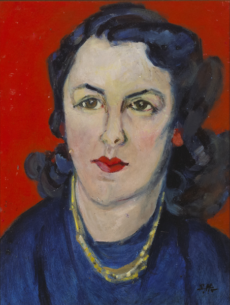 PORTRAIT OF A WOMAN AGAINST RED at Whyte's Auctions