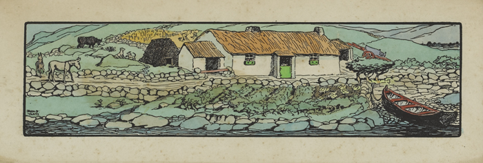 THE MOUNTAIN FARM and THE VILLAGE (A PAIR) by Jack Butler Yeats RHA (1871-1957) at Whyte's Auctions