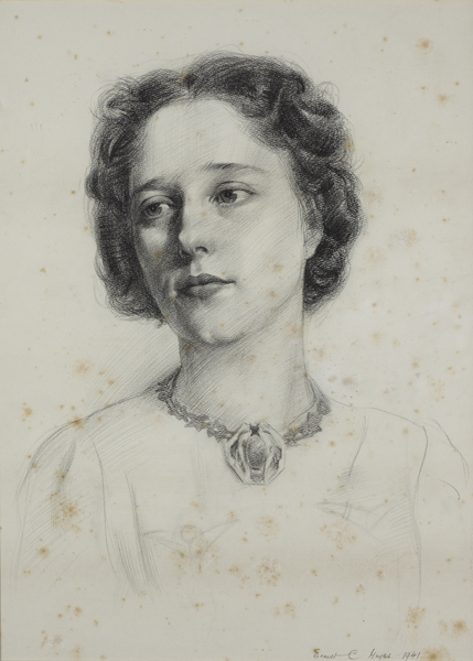 PORTRAIT OF EITHNE McNALLY, 1941 by Ernest Columba Hayes RHA (1914-1978) at Whyte's Auctions