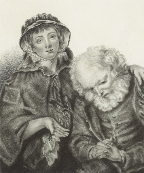 YOUNG GIRL AND OLD GENTLEMAN, c.1835 at Whyte's Auctions