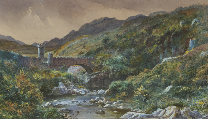 NEAR CLIFDEN and POOKEEN BRIDGE, INVERIN, CONNEMARA (A PAIR) by Henry Albert Hartland sold for 400 at Whyte's Auctions