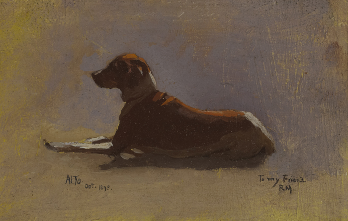 RESTING HOUND, 1895 by A.L. Townsend sold for �200 at Whyte's Auctions