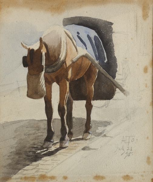 HORSE AND CART, 1895 (A PAIR) by A.L. Townsend (Act. c.1900) at Whyte's Auctions