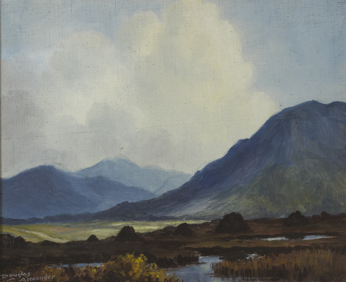TURF STACKS, NEAR LEENANE, CONNEMARA by Douglas Alexander sold for 420 at Whyte's Auctions