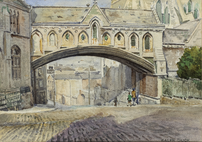 THE ARCH, CHRISTCHURCH CATHEDRAL, DUBLIN by Ralph Duck sold for 220 at Whyte's Auctions