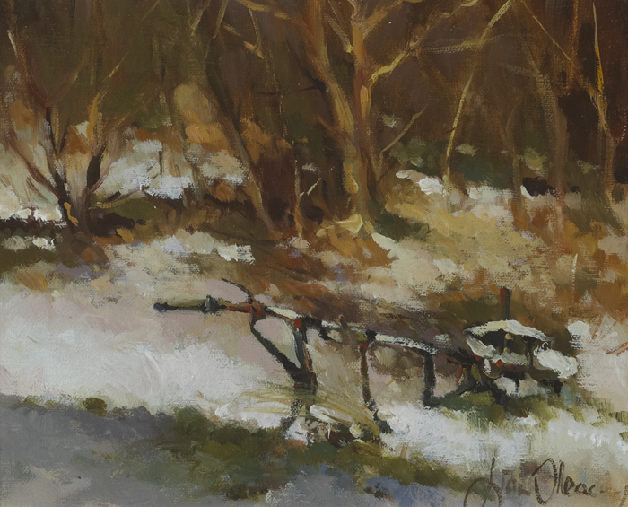 SNOW COVERED PLOUGH by Liam Treacy (1934-2004) at Whyte's Auctions