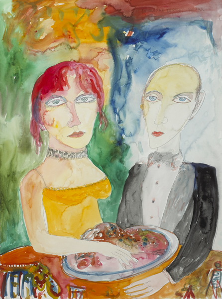 DINNER AT DROMOLAND CASTLE by John Bellany CBE RA (1942-2013) at Whyte's Auctions