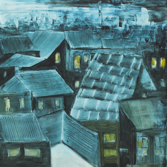 DUBLIN ROOFTOPS BY NIGHT by Jonathan Wade sold for �660 at Whyte's Auctions