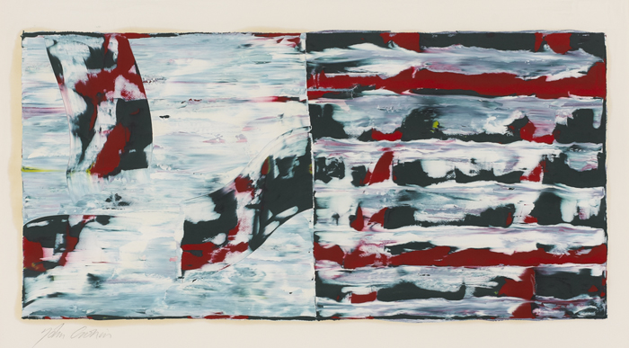 UNTITLED [RED STRIPES ON WHITE] by John Cronin (b.1966) at Whyte's Auctions