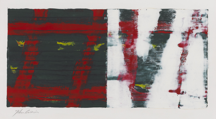 UNTITLED [RED ON BLACK STRIPES] by John Cronin (b.1966) at Whyte's Auctions