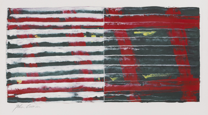 UNTITLED [WHITE STRIPES ON BLACK] by John Cronin (b.1966) (b.1966) at Whyte's Auctions