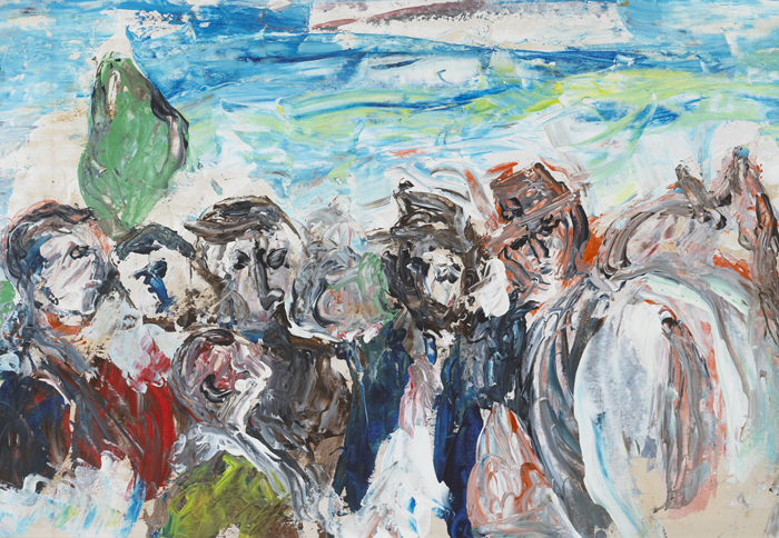 BALLINASLOE HORSE FAIR COUNTY GALWAY, 1995 by Alan Graham sold for �200 at Whyte's Auctions