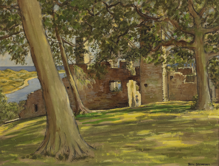 BLUNDELL RUINS, DUNDRUM CASTLE, COUNTY DOWN, c.1966 by Patric Stevenson sold for �140 at Whyte's Auctions