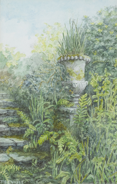 A FORGOTTEN CORNER OF THE GARDEN [BANTRY HOUSE, CORK], 1989 by Jane de Vries  at Whyte's Auctions