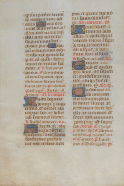 1400AD, circa. Illuminated manuscript - a leaf from a Book of Hours at Whyte's Auctions
