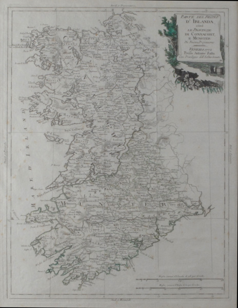 1778: Zatta map of Connaught and Munster at Whyte's Auctions