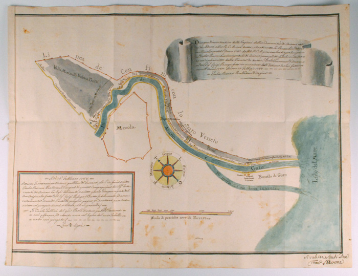 1788: Hand drawn and coloured Venetian map at Whyte's Auctions