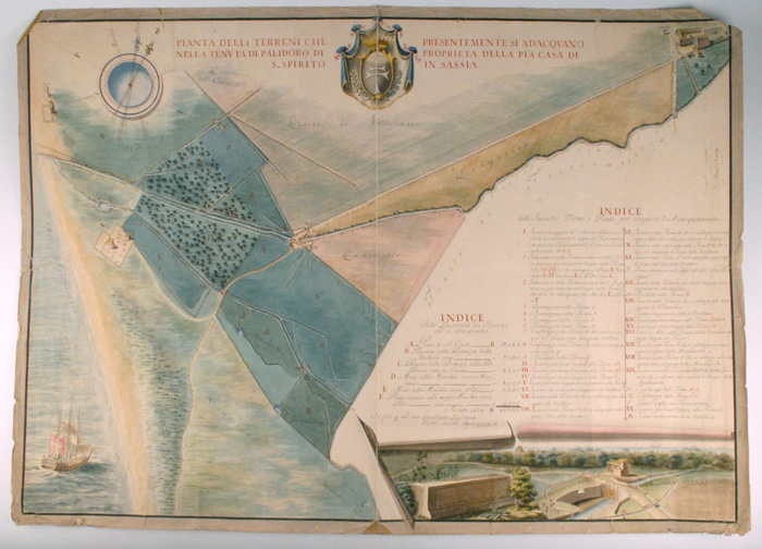 1809: Plan of Palidoro near Rome, Italy at Whyte's Auctions