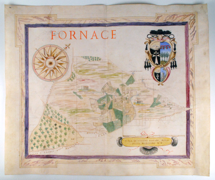 c.1810: Italian map of Mantiana, Property of Cardinal Fornace at Whyte's Auctions