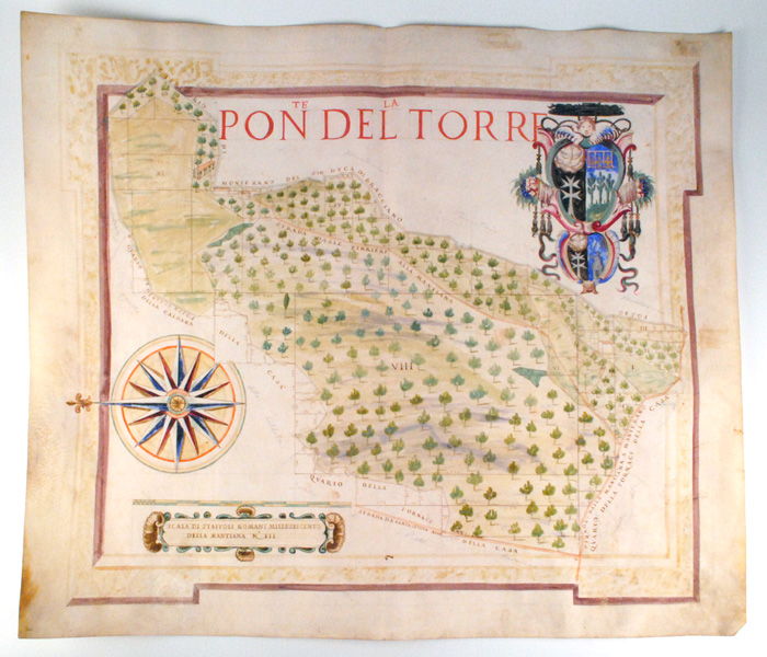 c.1810: Italian map of Mantiana, Property of Cardinal Pondeltorre at Whyte's Auctions