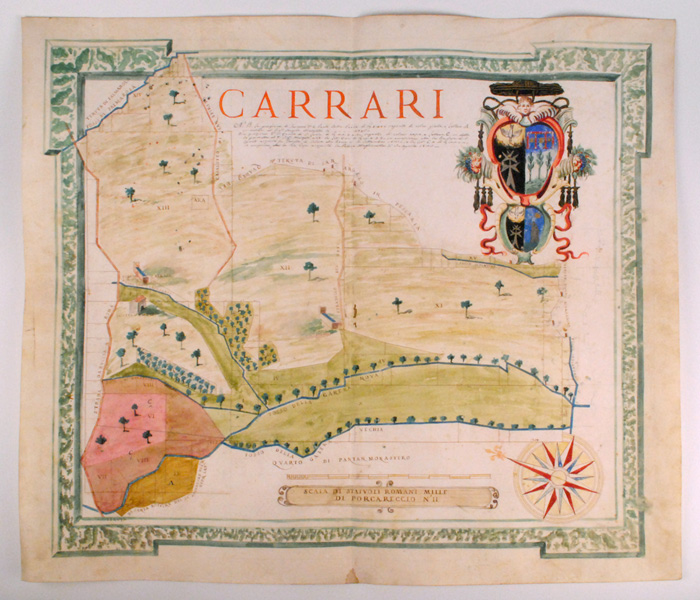 1822: Italian map of Porcharicco, Property of Cardinal Carrari at Whyte's Auctions