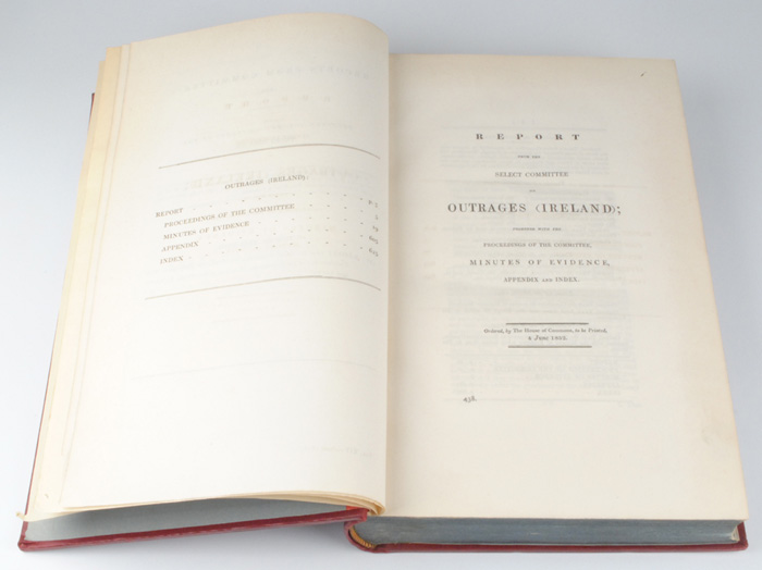 1852: Government Report on the Outrages in Ireland at Whyte's Auctions